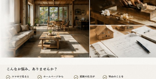 工務店の住まいと職人仕事のイメージ